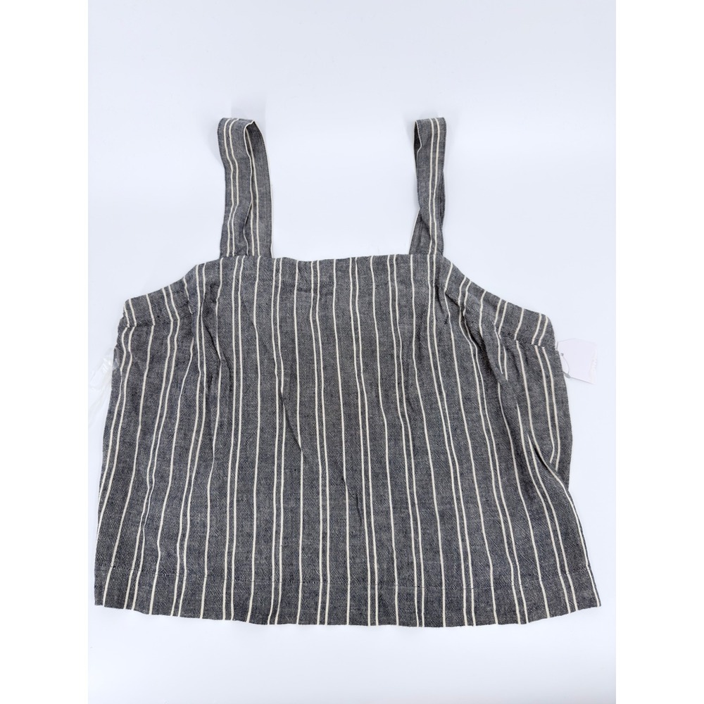 Time and Tru Tank Top Cami Striped Modern Women Size XXXL 22 Gray White Stripe